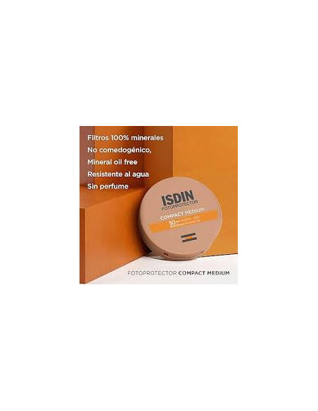 ISDIN SPF 50+ MAQUILLAJE COMPACTO MEDIUM 10G