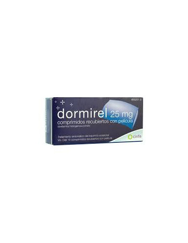 DORMIREL 25 MG 16 COMPRIMIDOS RECUBIERTOS