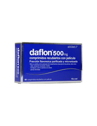 DAFLON 500 MG 60 COMPRIMIDOS RECUBIERTOS VARICES