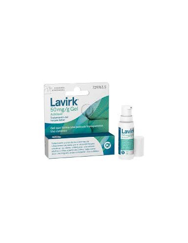 LAVIRK 50 MG/G GEL CUTANEO 1 TUBO 5 G + BOMBA...