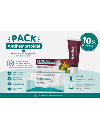 PACK ANTIHEMORROIDAL POMADA + TOALLITAS (...