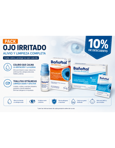 PACK OCULAR IRRITACION BAÑOFTAL OJO IRRITADO +...