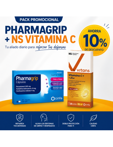 PACK RESFRIADO PHARMAGRIP CAPSULAS + NS...
