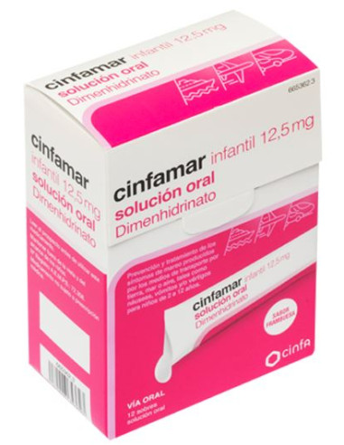 CINFAMAR INFANTIL 12.5 MG SOLUCION ORAL 12 U