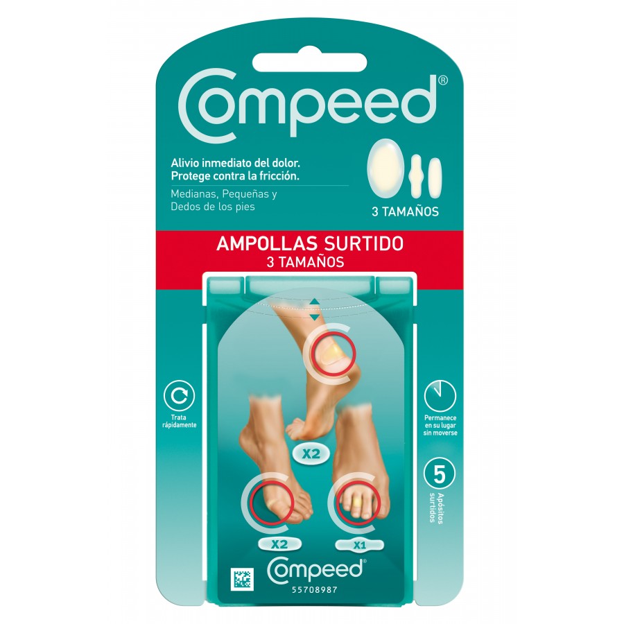 COMPEED AMPOLLAS SURTIDO 3 TAMAÑOS 5 U