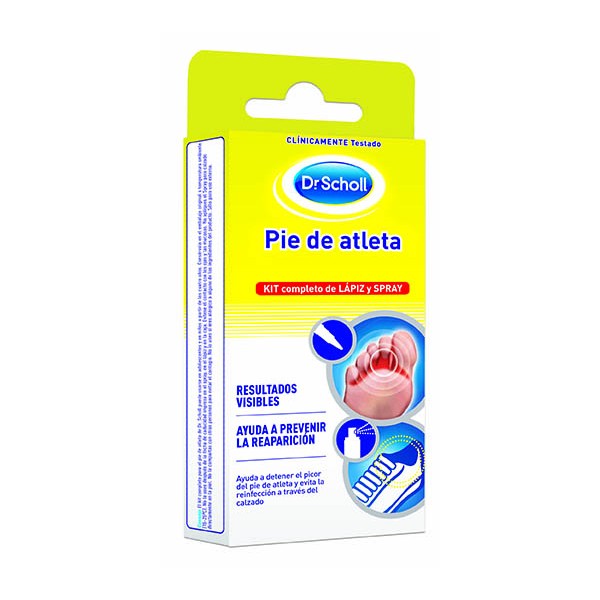 DR SCHOLL PIE DE ATLETA KIT COMPLETO LAPIZ SPRAY