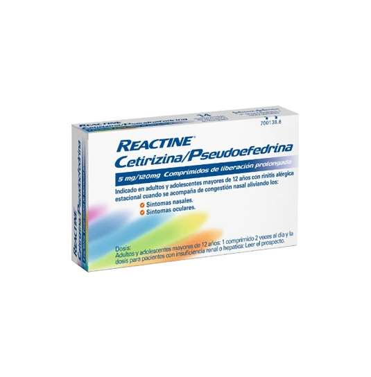 REACTINE 5/120 MG 14...
