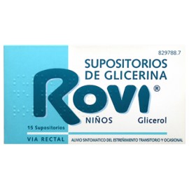 ROVI SUPOSITORIOS GLICERINA ROVI INFANTIL 1.44 G