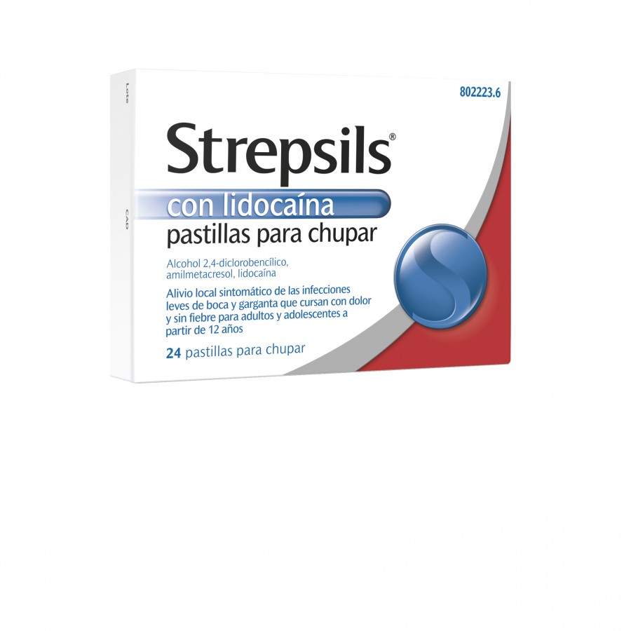 STREPSILS LIDOCAINA 24 PASTILLAS PARA CHUPAR