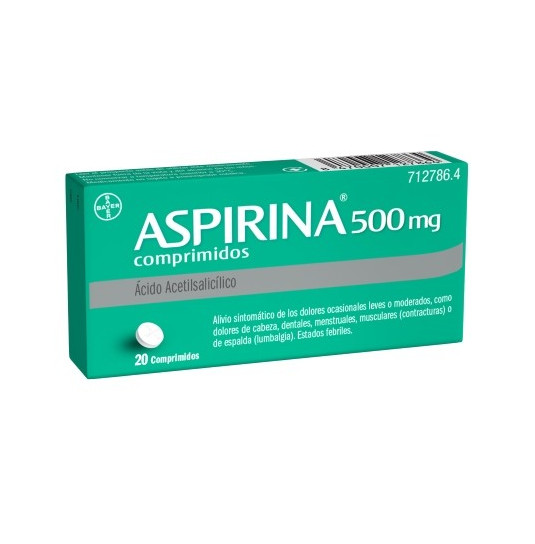 ASPIRINA 500 MG 20 COMP