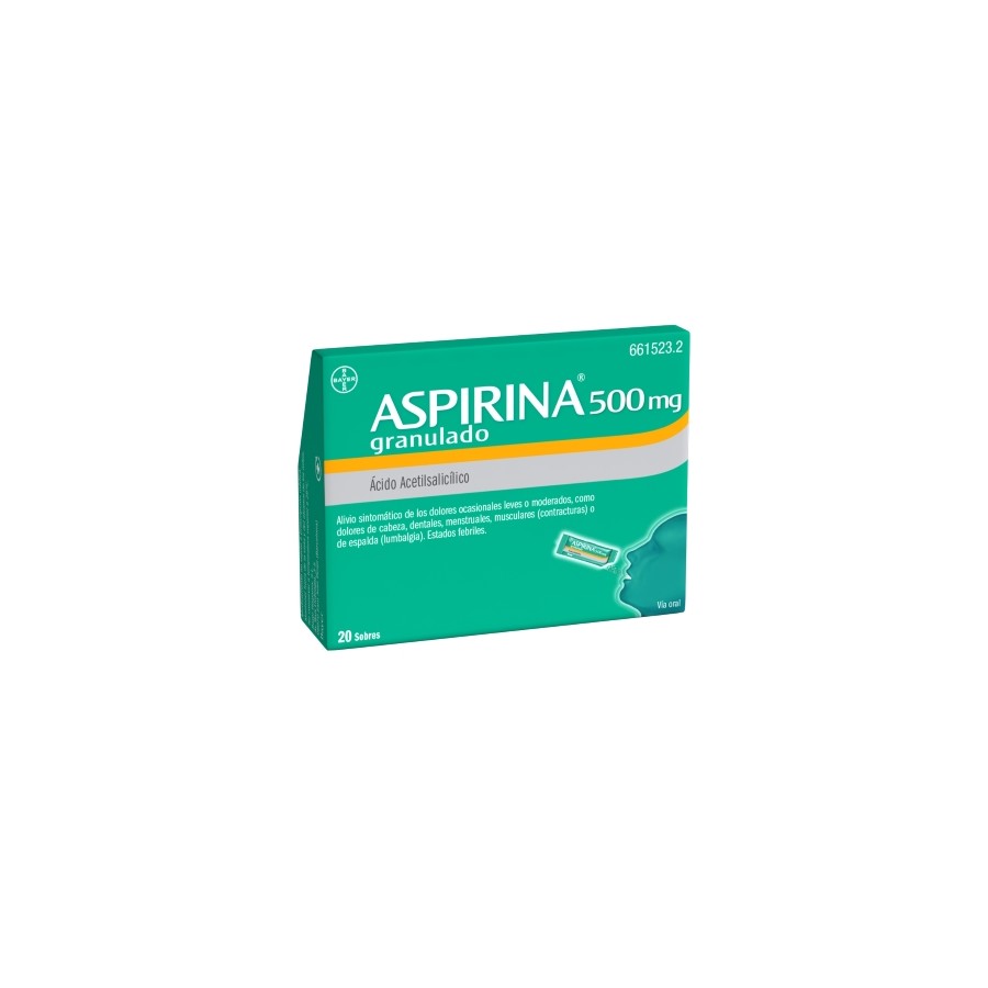 ASPIRINA 500 MG 20 SOBRES GRANULADO