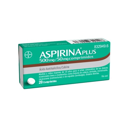 ASPIRINA PLUS 500/50 MG 20...