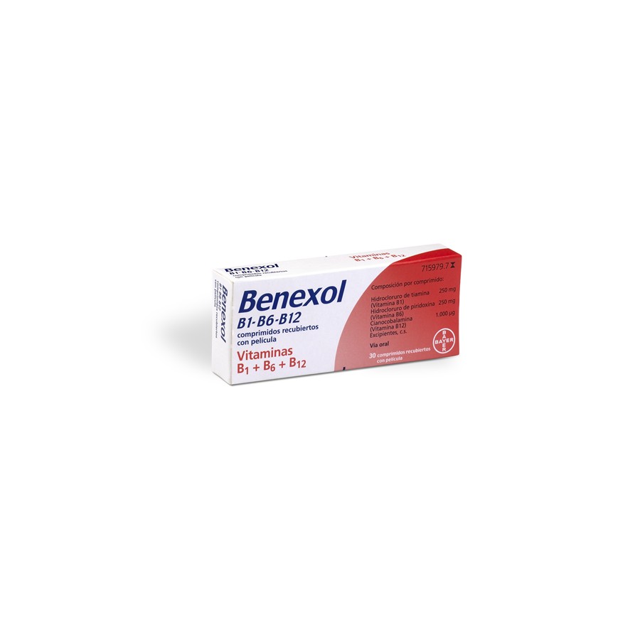 BENEXOL B1 B6 B12 30 COMPRIMIDOS