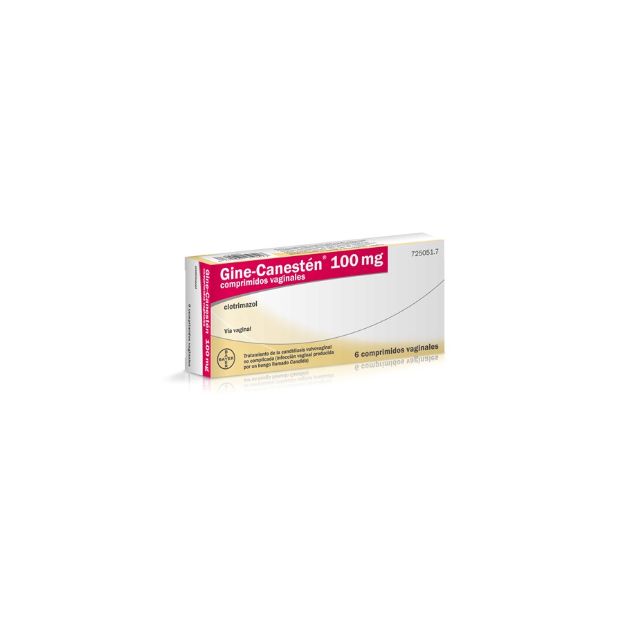 GINE CANESTEN 100 MG 6 COMPRIMIDOS VAGINALES