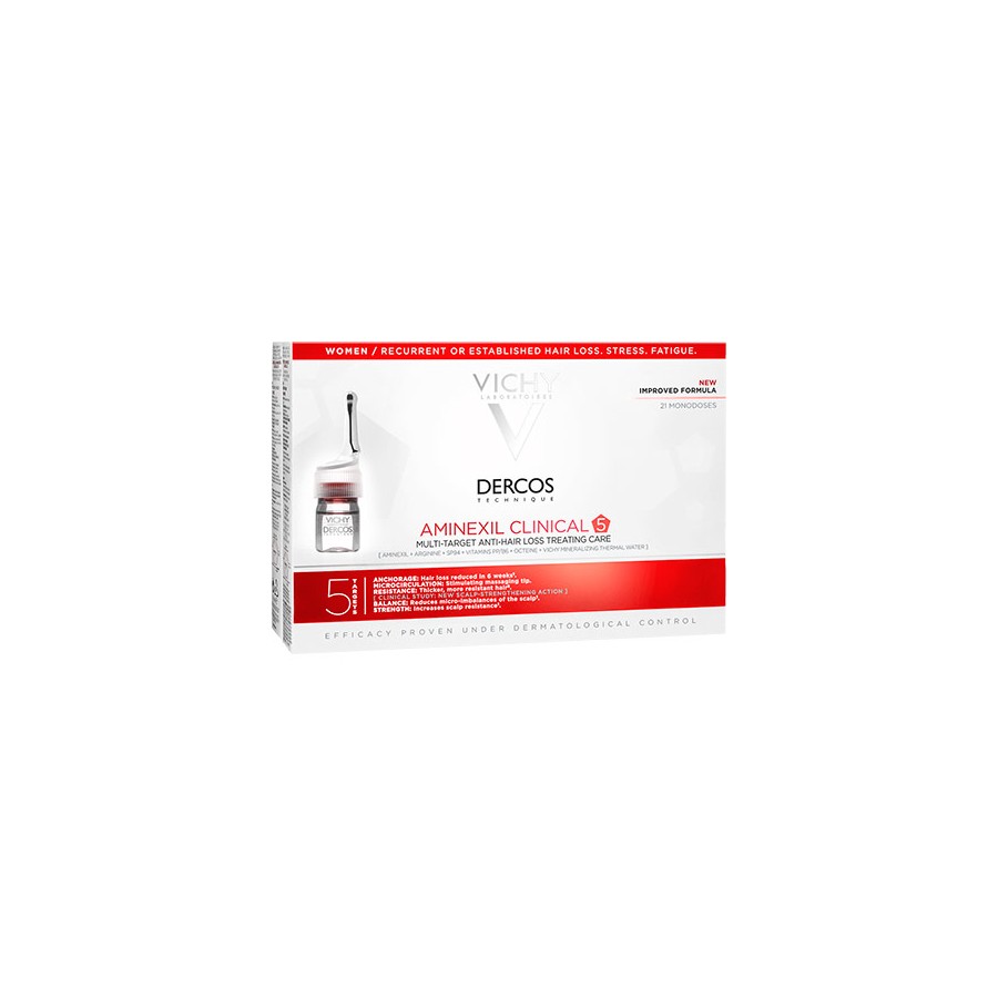 VICHY DERCOS AMINEXIL CLINICAL 5 MUJER 6 ML 21 M