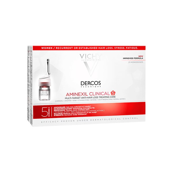 VICHY DERCOS AMINEXIL CLINICAL 5 MUJER 6 ML 21 M