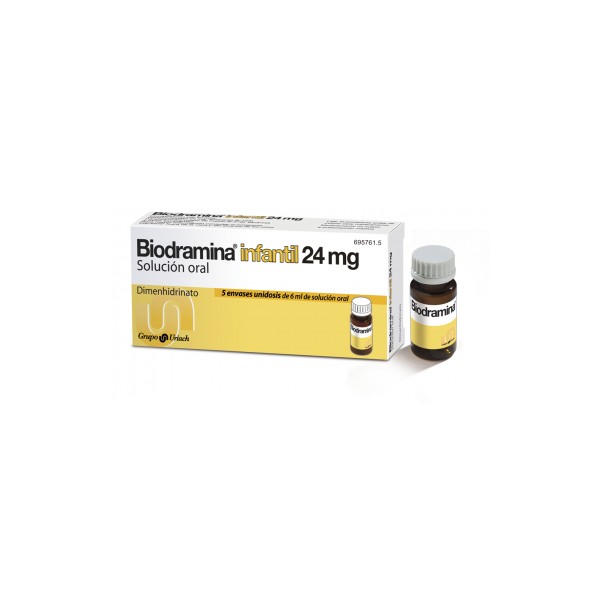 BIODRAMINA INFANTIL 24 MG SOLUCION ORAL 5 MONODO