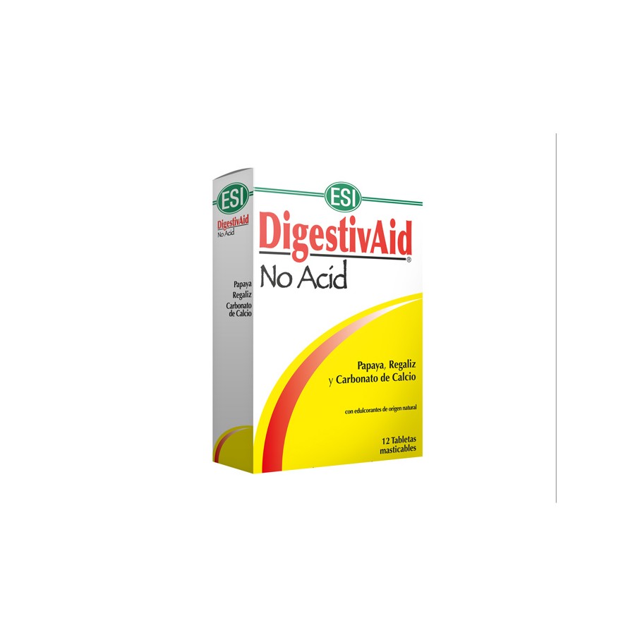 DIGESTIVAID NO ACID 12 TABLETAS  ACIDEZ