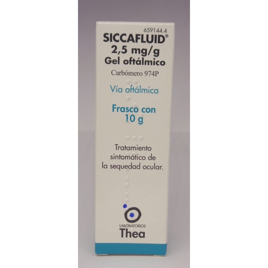 SICCAFLUID 2.5 MG/G GEL OFTALMICO 10 G