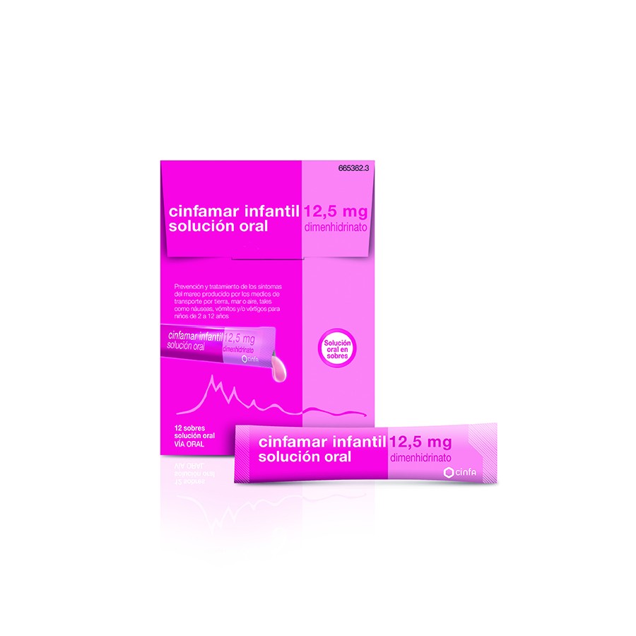 CINFAMAR INFANTIL 12.5 MG SOLUCION ORAL 12 U