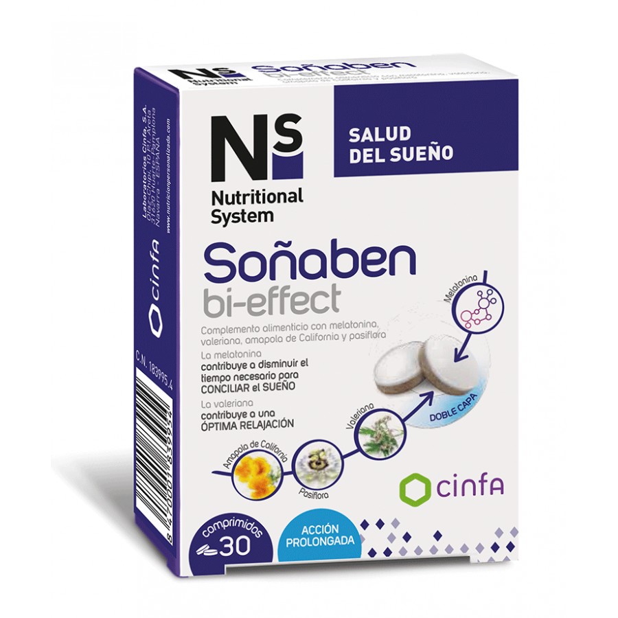 NS SOÑABEN BI-EFFECT 1,85 MG MELATONINA 15 COMP