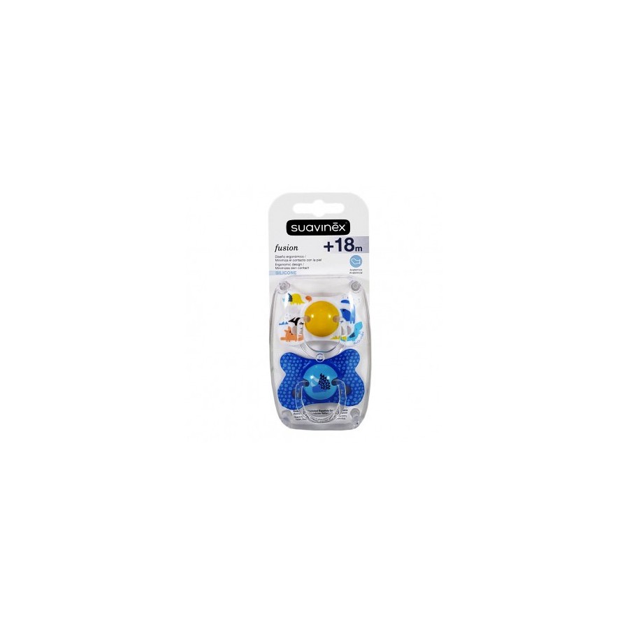 SUAVINEX CHUPETE SILICONA FUSION +18 M 2 U