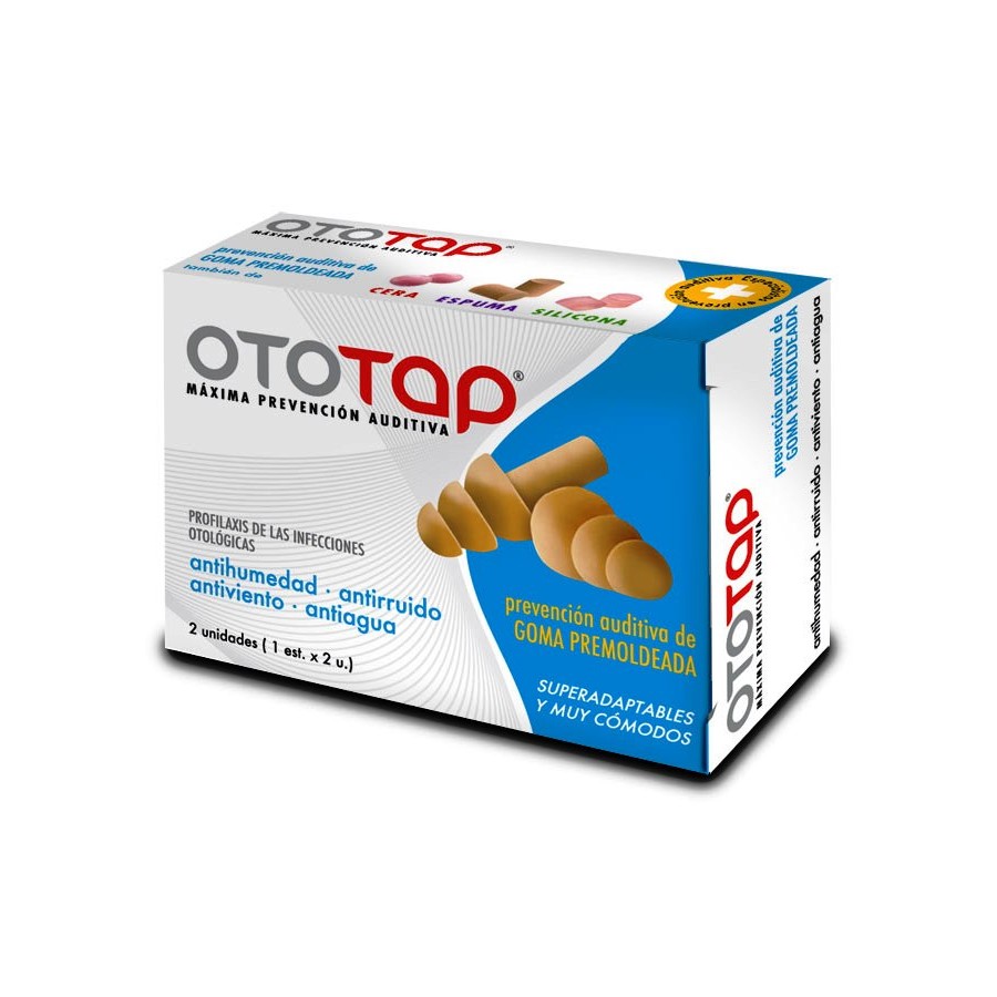 OTOTAP TAPONES OIDOS GOMA PREMOLDEADA 2 UNIDADES