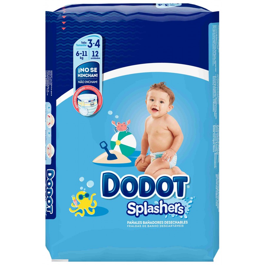 DODOT SPLASHERS T3-4 (6-11KG) 12 UNIDADES