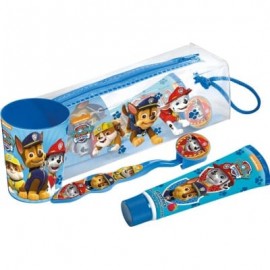 PATRULLA CANINA NECESER CEPILLO, PASTA Y VASO