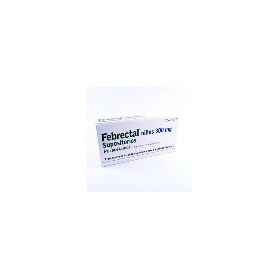 FEBRECTAL INFANTIL 300MG 6 SUPOSITORIOS