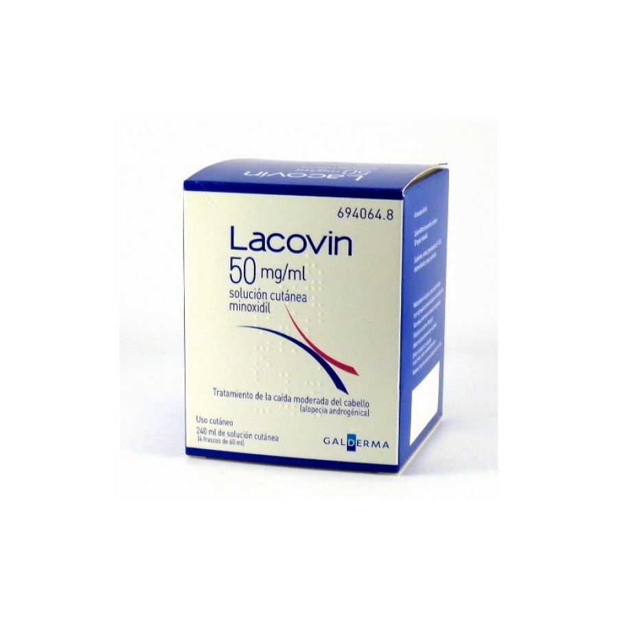 LACOVIN 50 MG/ML SOLUCION CUTANEA 4 FRASCOS 60 M (MINOXIDIL)