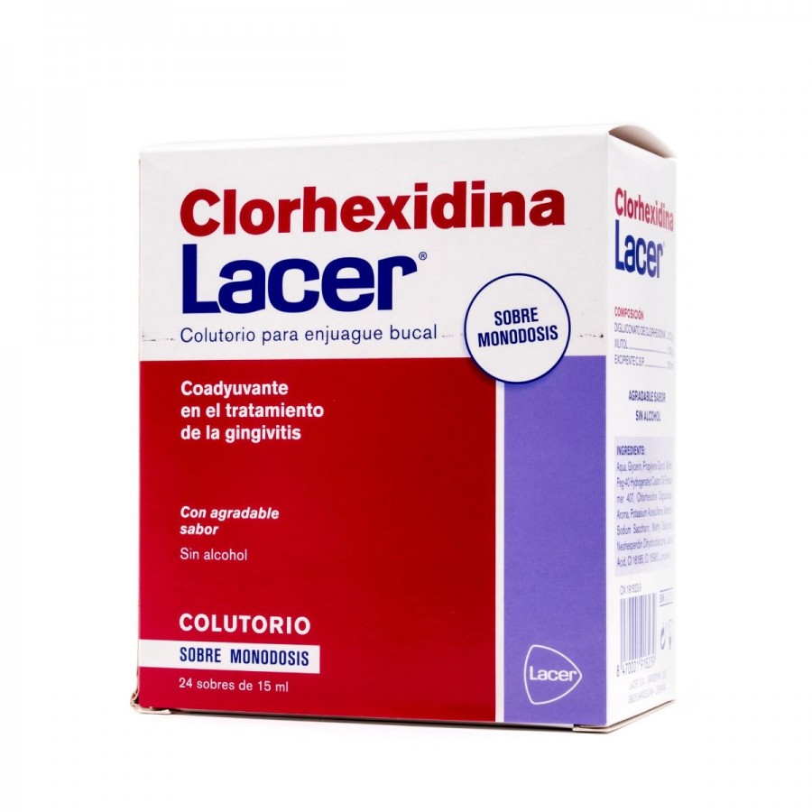 LACER CLORHEXIDINA COLUTORIO 24 SOBRES X 15 ML
